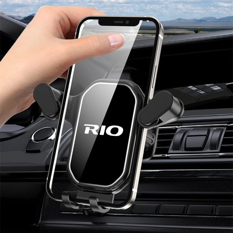 2023 New Gravity Air Vent Hook Phone Mount 360-Degree Rotation Smart Phone Holder For KIA RIO 2 3 4 5 Xline x line