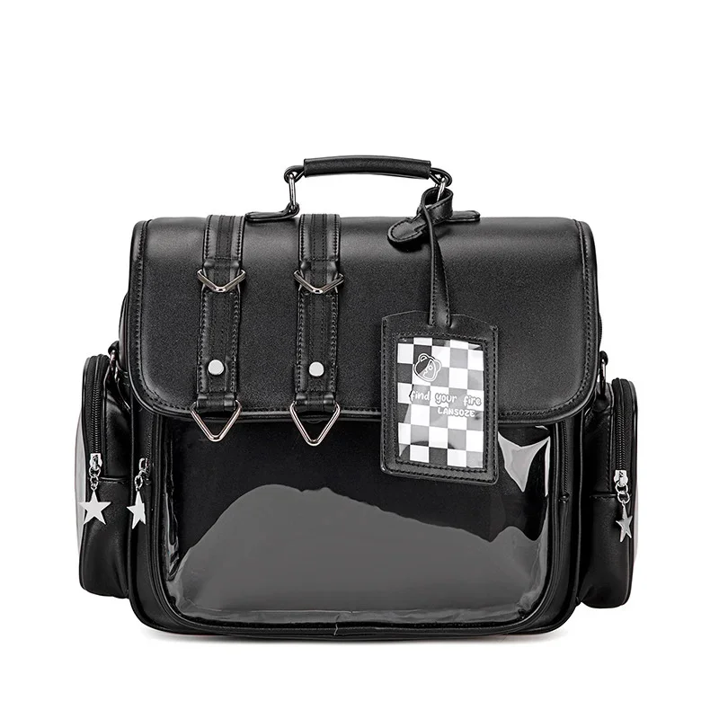 Mochilas estéticas Y2K Itabag JK corte de Lolita Anime japonés doble hombro bolsa para el dolor multicapa bolso oblicuo para mujer