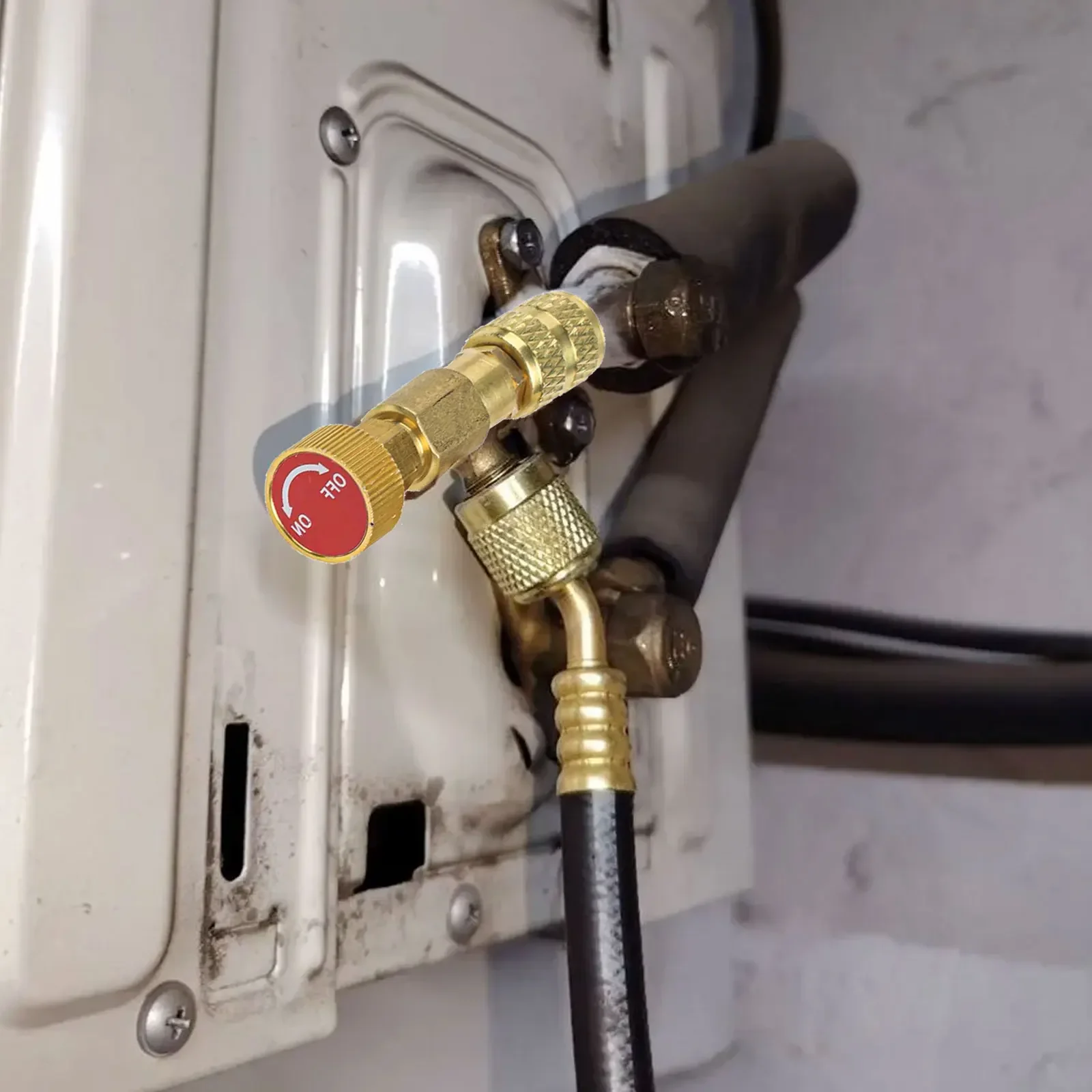 Coupler Air Conditioning adapter Gold Replacement Adjustable Charging For R22/R410A Safety Valve Industrial New Useful