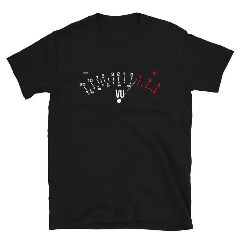 VU Volume Sound Engineer Gift T-Shirt for Man & Woman Audio Engineer Mixer Tee Sound Guy Technician Cotton Shirt Streetwear