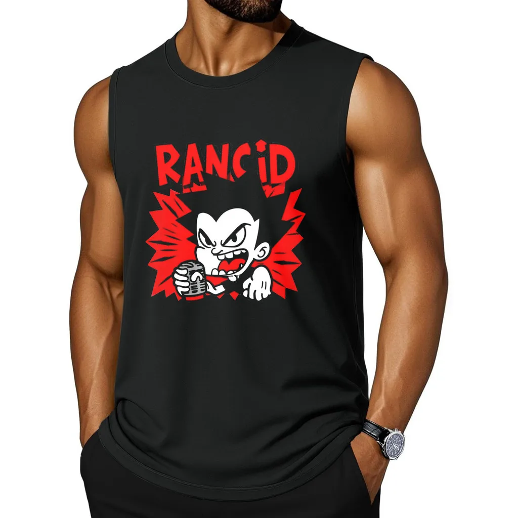 CLOOCL Rancid Logo Design   Printed Vests Fashion Sport Tank Tops Singlet Sleeveless T-Shirts For Mens Summer Casual Tops