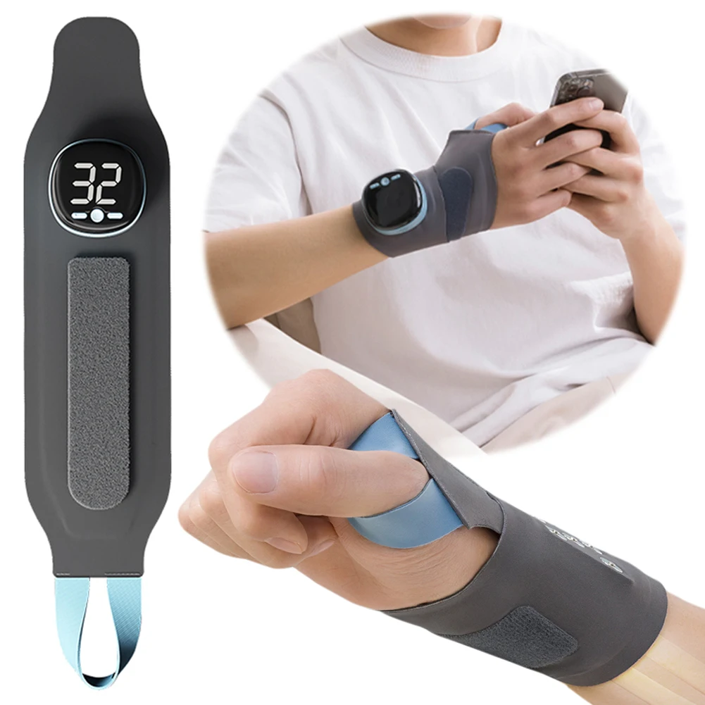 

EMS Wrist Guard Wrist Support Strap Smart Heating Wrist Protector Bandage 5 Modes 9 Levels Wrist Massage Wrap for Home Office