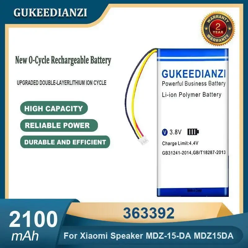 

High Capacity 2100mAh 363392 Speaker Battery For Xiaomi Speaker MDZ-15-DA MDZ15DA