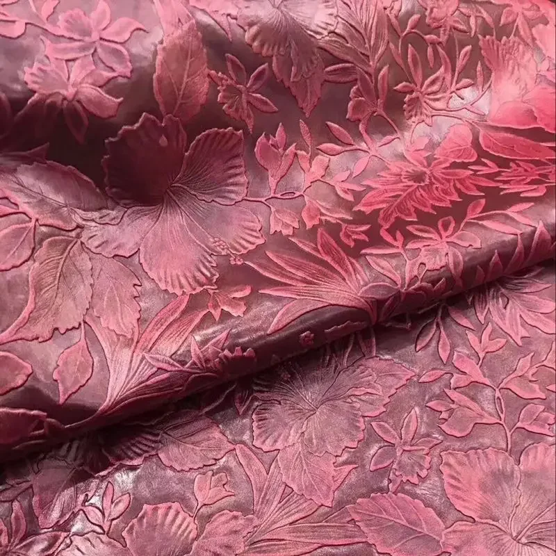 

Home Decoration Embossed Flower Upholstery Synthetic Pu Plated Leather Pattern Materials