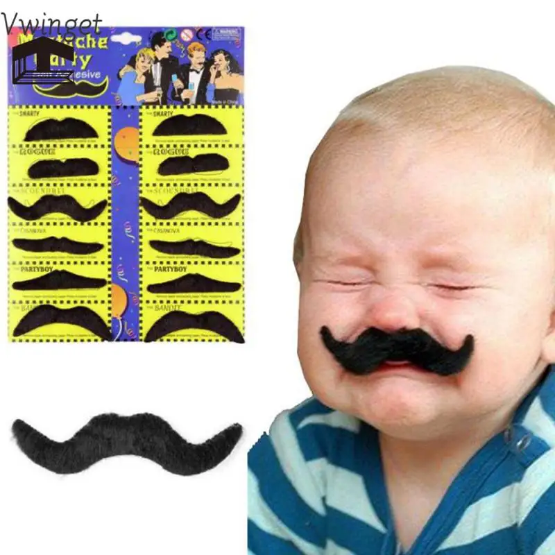 Set Self Adhesive Fake Beard Mustaches Mexican Fiesta Party Supplies Halloween Christmas Costume Fake Mustaches Sticker