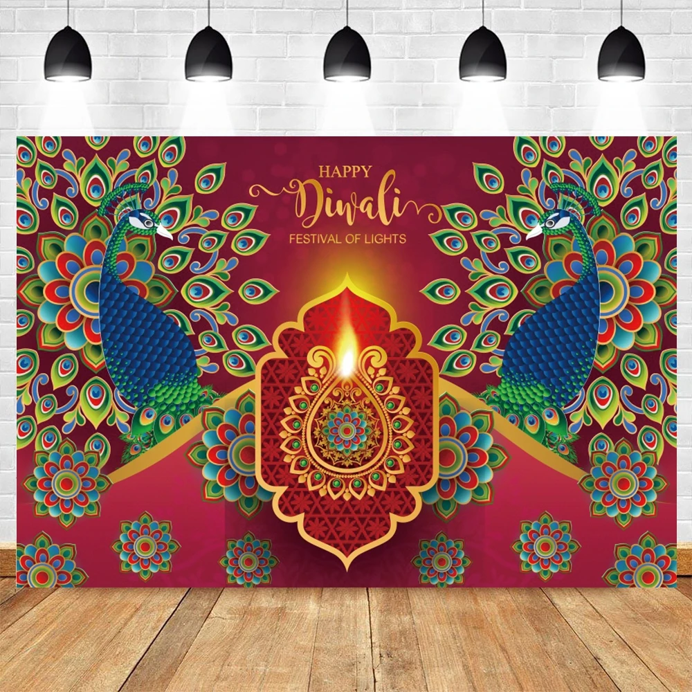해피 디왈리 축제 배경, 인도 전통 디파발리 조명, Diyas 촛불, Marigold Diwali 사진 배경 장식