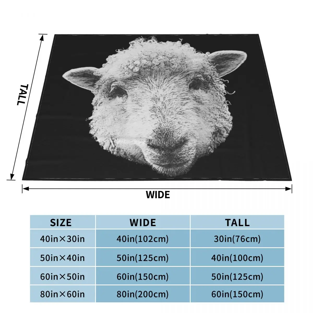 Schafkopf canvas optics, great sheep t-shirts, sheep design girls Throw Blanket Comforter Blanket Cute Blanket