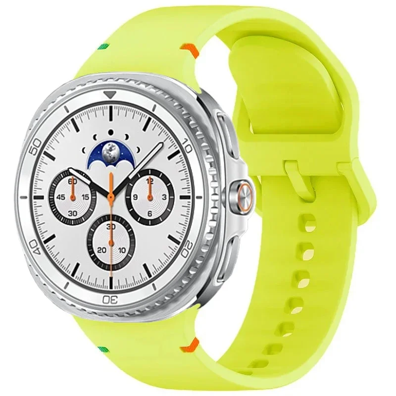 Official Silicone Watchband For Samsung Galaxy Watch 8 40mm 44mm 1:1 Sports Bracelet Wristband Galaxy Watch 8 Classic 46mm Belt