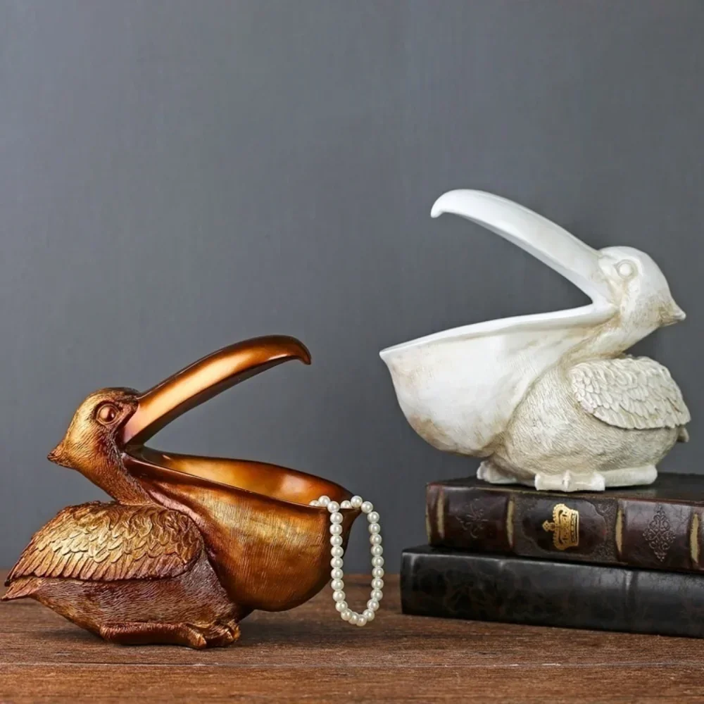 New Big Mouth Bird Statue Door Key Porch Wine Cabinet Storage Box Home Decoration Toucan Resin Sculpture BirdArt Ornament Gift