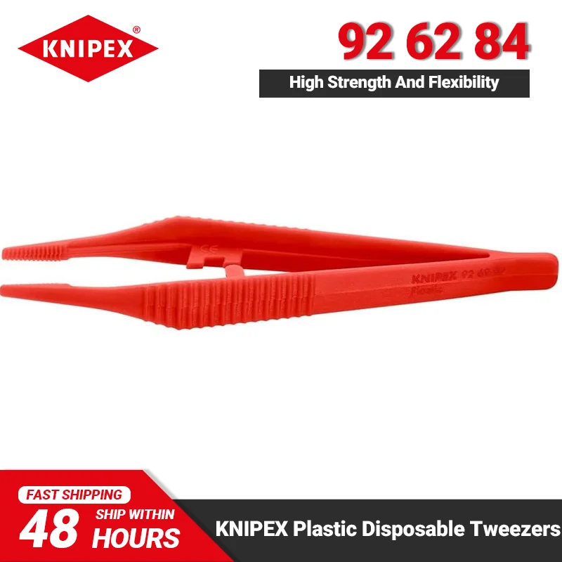 KNIPEX 92 69 84 Plastic Tweezers 129mm Length High Strength High Temperature Resistance Tweezers Tools Easy Operation