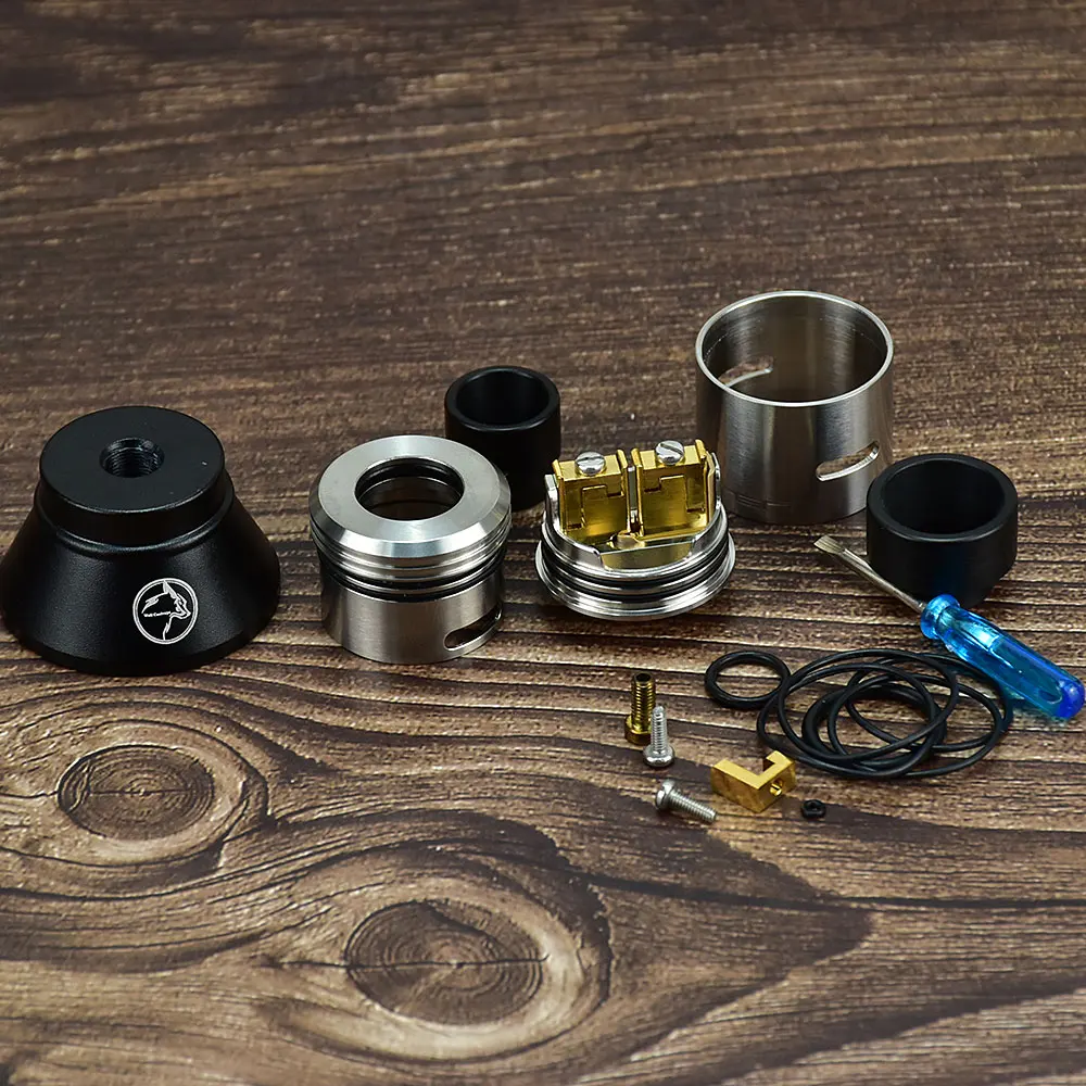 

Атомайзер WolfCoolvape HADALY RDA Kryten 24 RDA, двухкатушечный, из нержавеющей стали 316SS