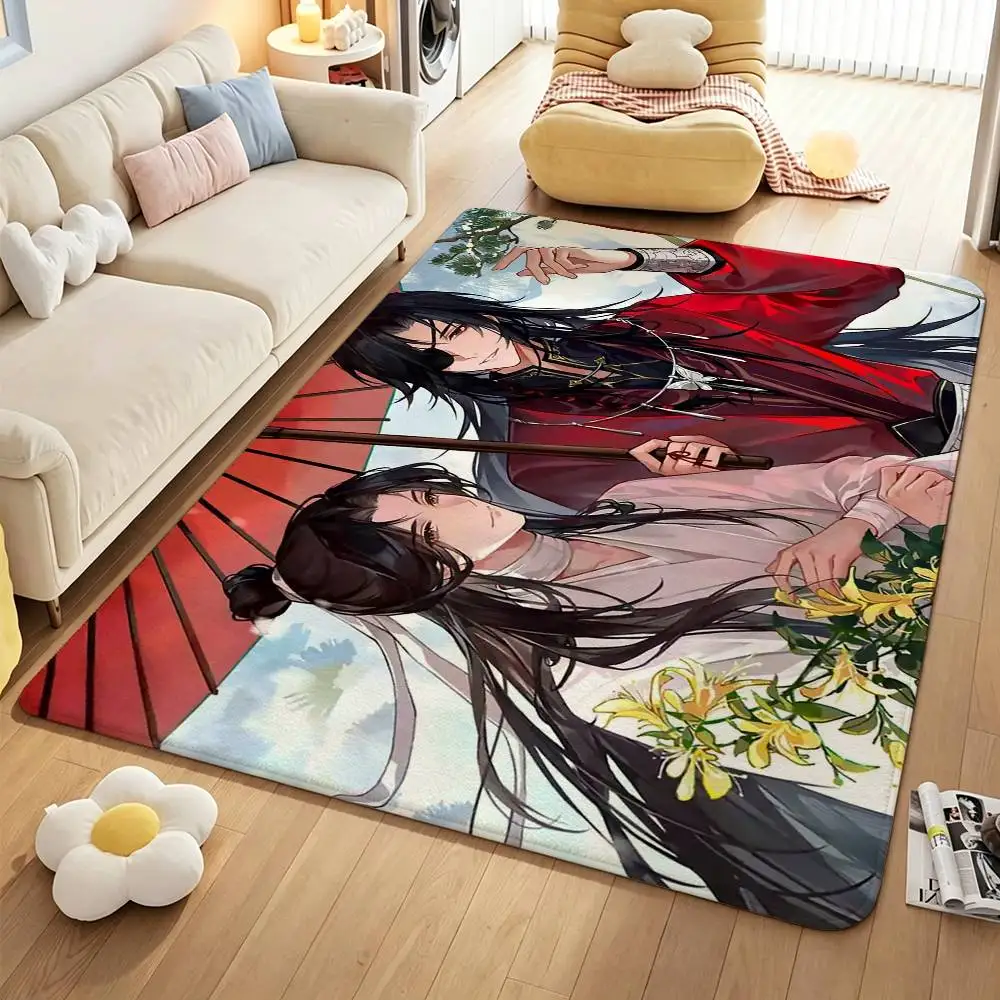 Xie Lian Hua Cheng Heaven Officials Blessing Short Plush Anti-Slip Door Mat Soft Floor Mat for Home Entrance