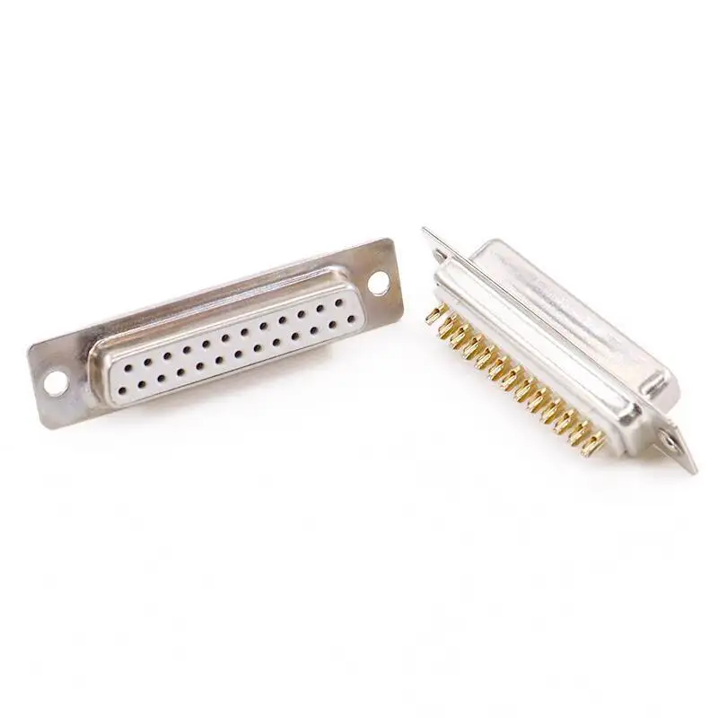 2 Stück DB9 Lötanschluss, vergoldet, 232 Serieller Port-Stecker, männlich/weiblich, DB15/25/37 COM – Detail 5