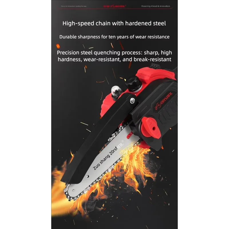 18V Battery-powered Pruning Saw ZSGZ-1813 Pruning the Branches Garden, Fruit Tree Cutting Trees From High up in the air Logging