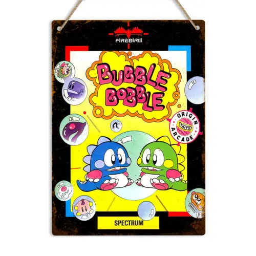 Bubble-Bobble ZX Spectrum Retro Metal Wall Tin Sign Sinclair Vintage Game Art