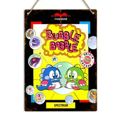 Bubble-Bobble ZX Spectrum Retro Metal Wall Tin Sign Sinclair Vintage Game Art