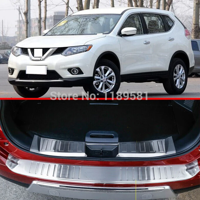 

Для Nissan X-Trail Rogue 2014 2015 2016 протектор для порога заднего бампера из нержавеющей стали внутри и снаружи автомобильные аксессуары наклейки