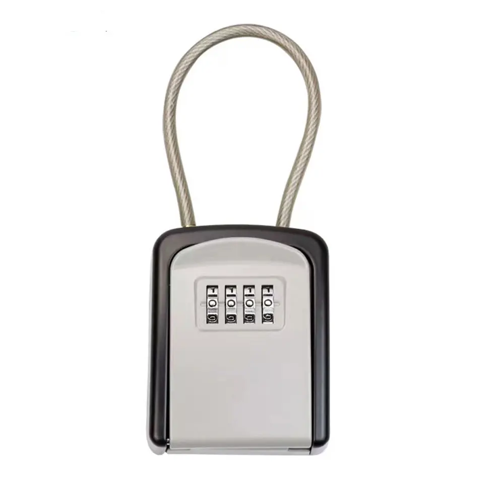 Key Box Password Lock Door   Metal Outdoor Wall-mounted Anti-theft Lock Box for Home Indoor Security