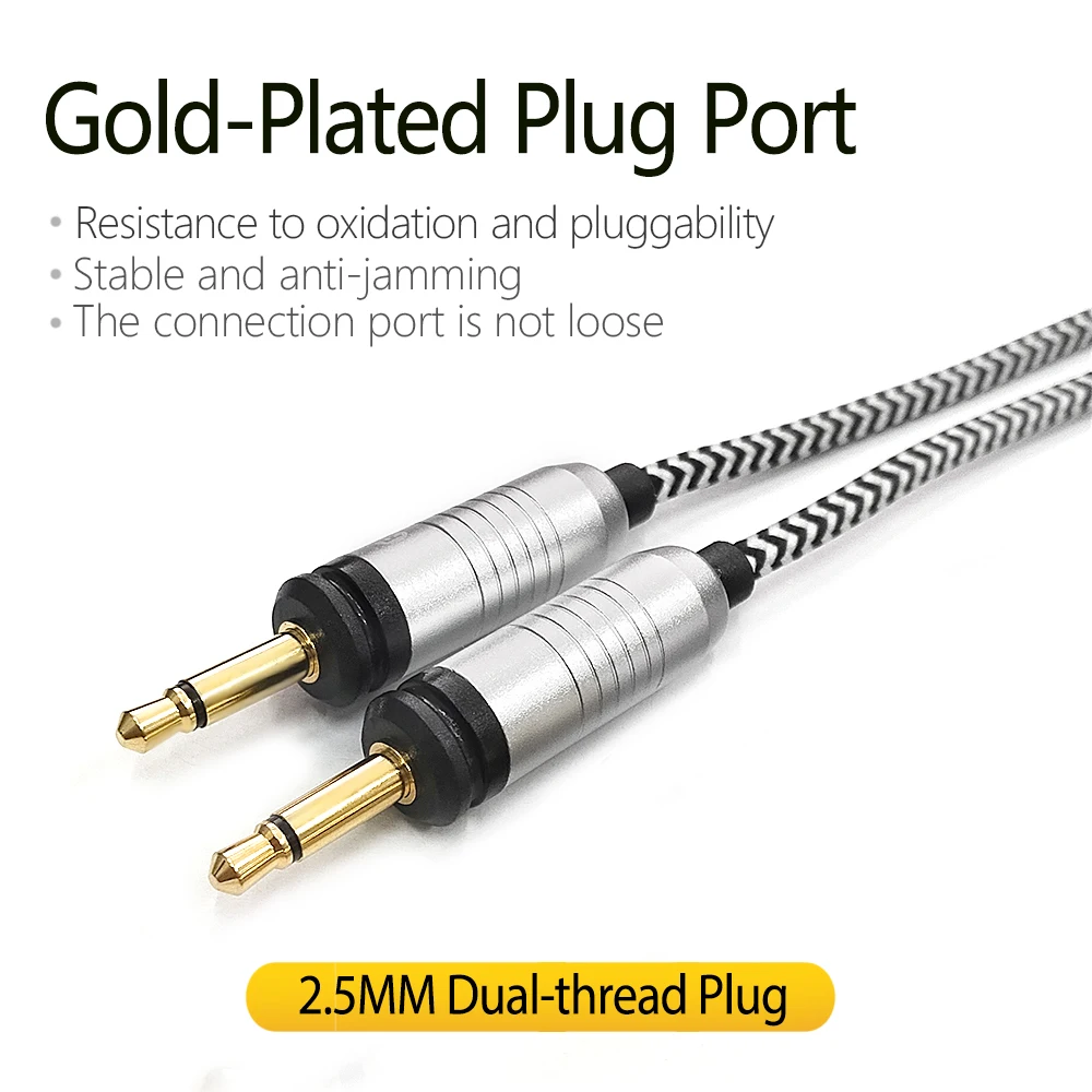 

3.5MM+6.35MM to Dual 2.5MM 14 core High purity ofc Upgrade Audio Replacement Headphone Cable for Focal ELEGIA Focal Bathys