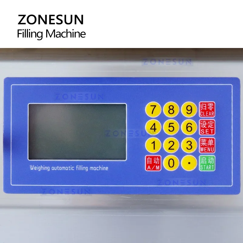 ZONESUN Semi-Automatic Filling Weighing Machine for Honey 15L/min Gear Pump Viscous Liquid Bottle Packing Production ZS-GPGT1C