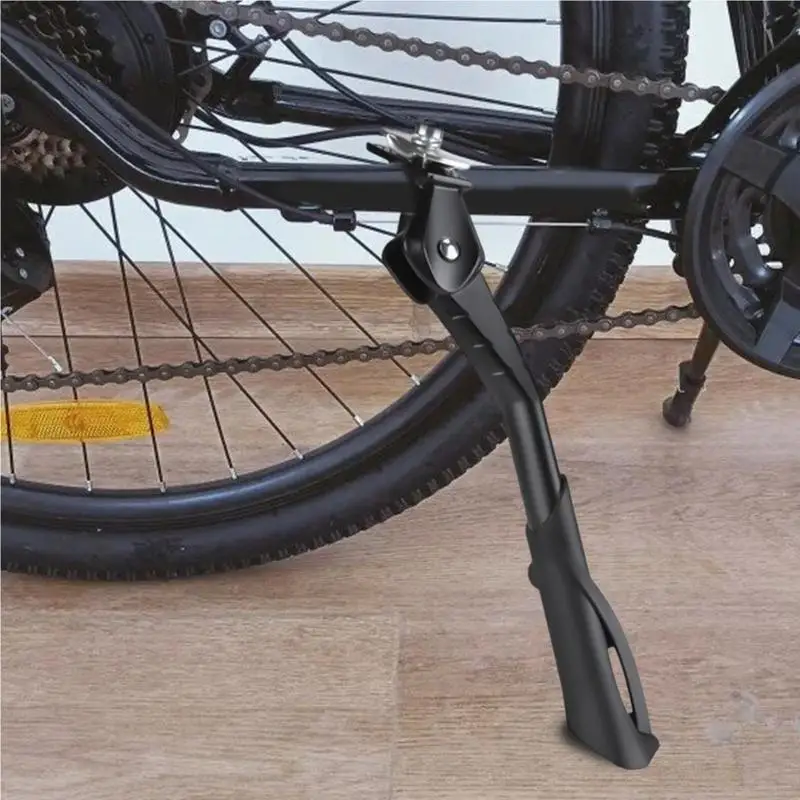 Bike Kickstand Bike Stands Adjustable Bike Kickstand Aluminum Rear Side Bicycle Stand For 24-29 Inch City Bike And Road Bikes