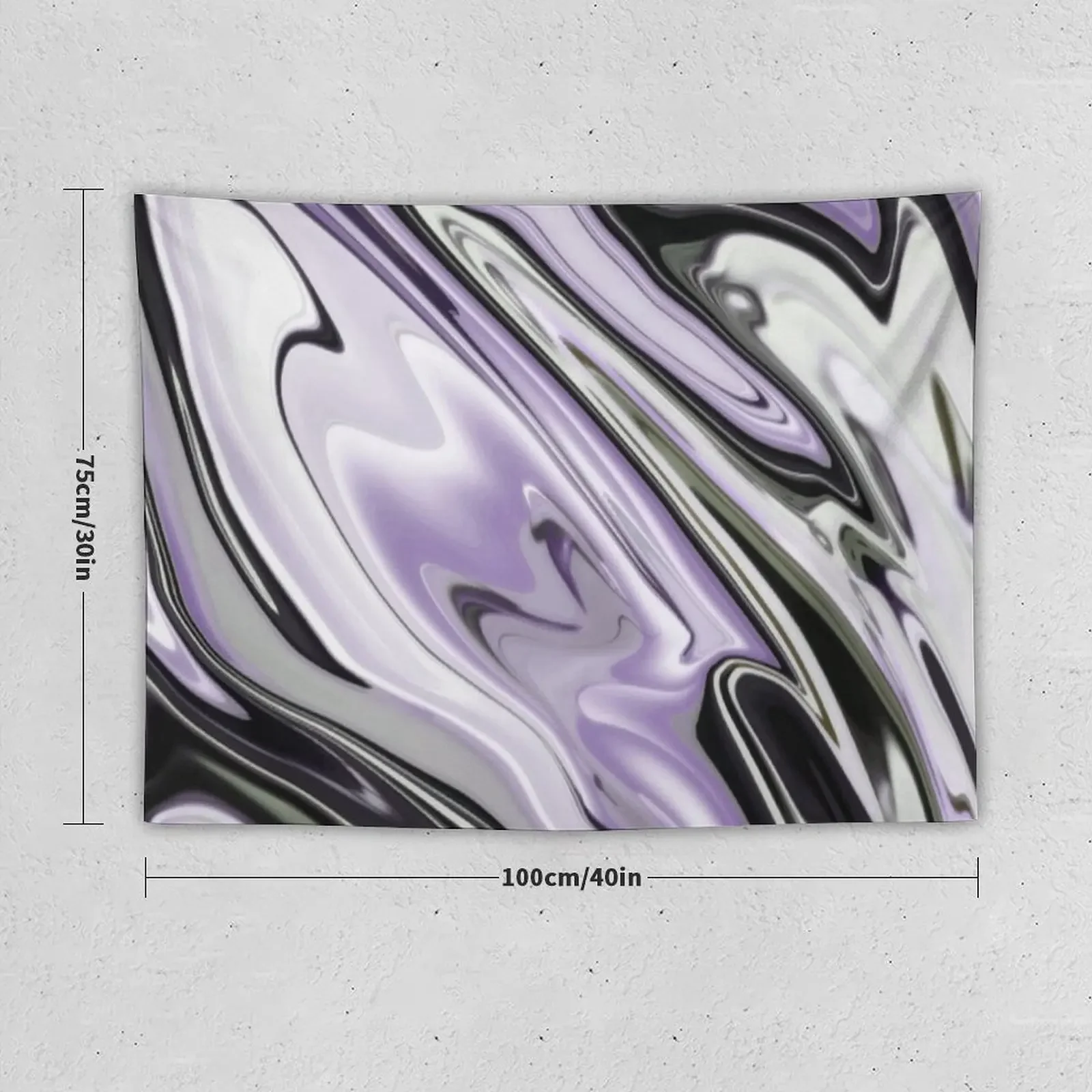 Ultra Violet Silver and Lilac Abstract Marble Vector Tapestry Aesthetic Home Decor Room Decoration Accessories Tapestry