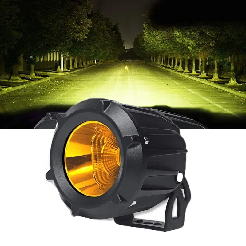 

1/2Pcs Universal Motocycle Spotlight 12-36V 22W Headlight External Auxiliary Lights LED Driving Fog Lamp Accessories For ATV SUV