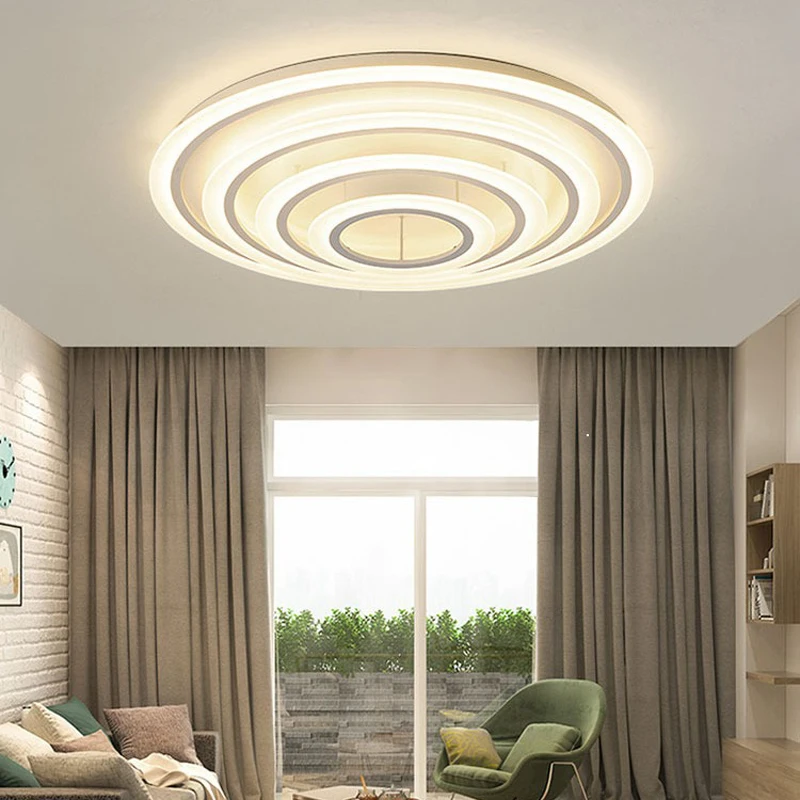 Modern Atmospheric LED Ceiling Light High-end Hall Living Room Lighting Simple Circular Bedroom Conference Room Lights Fixtures