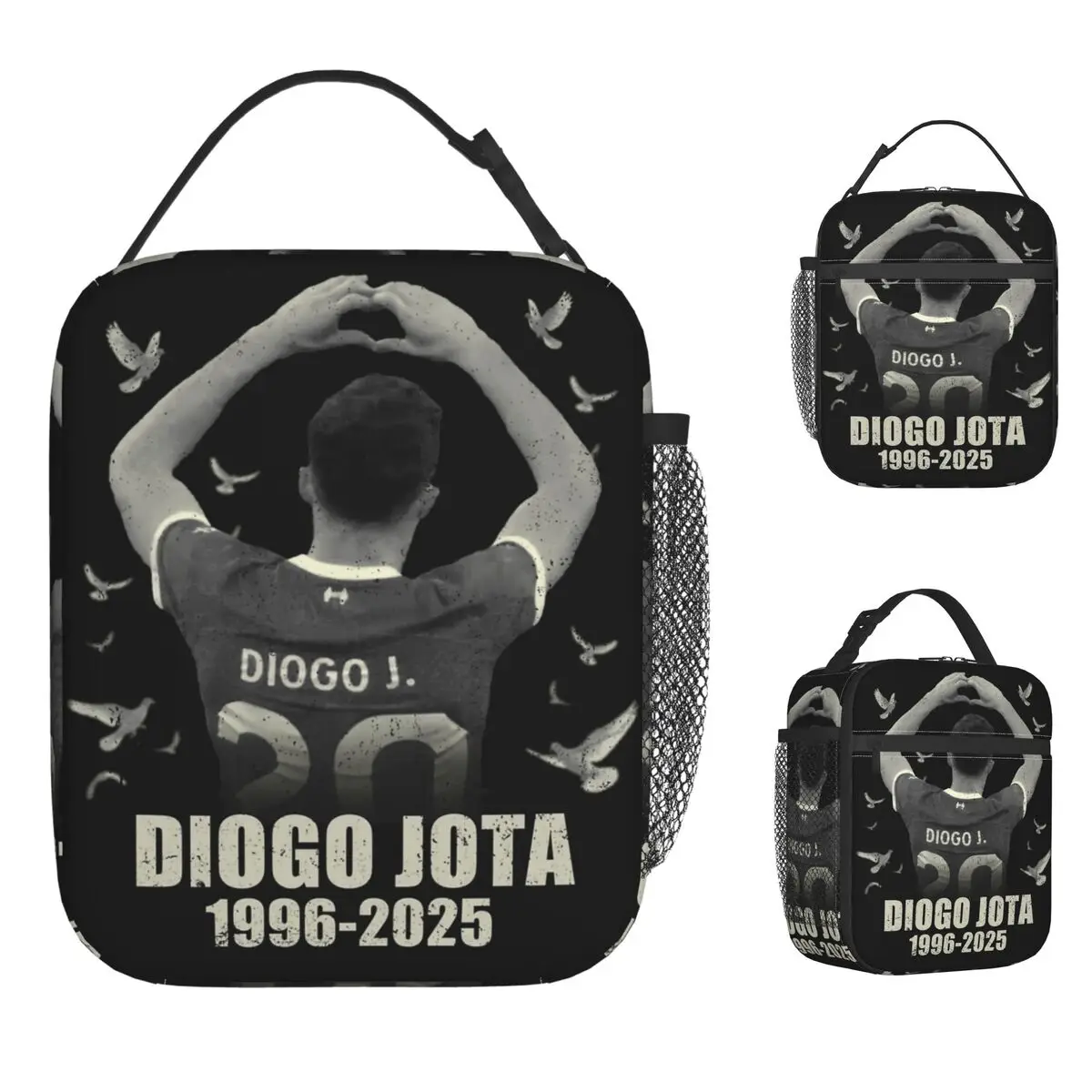 

Diogo Jota Lunch Bag For Girls Graphic Design Lunch Box Vintage Office Cooler Bag Portable Oxford Thermal Tote Handbags