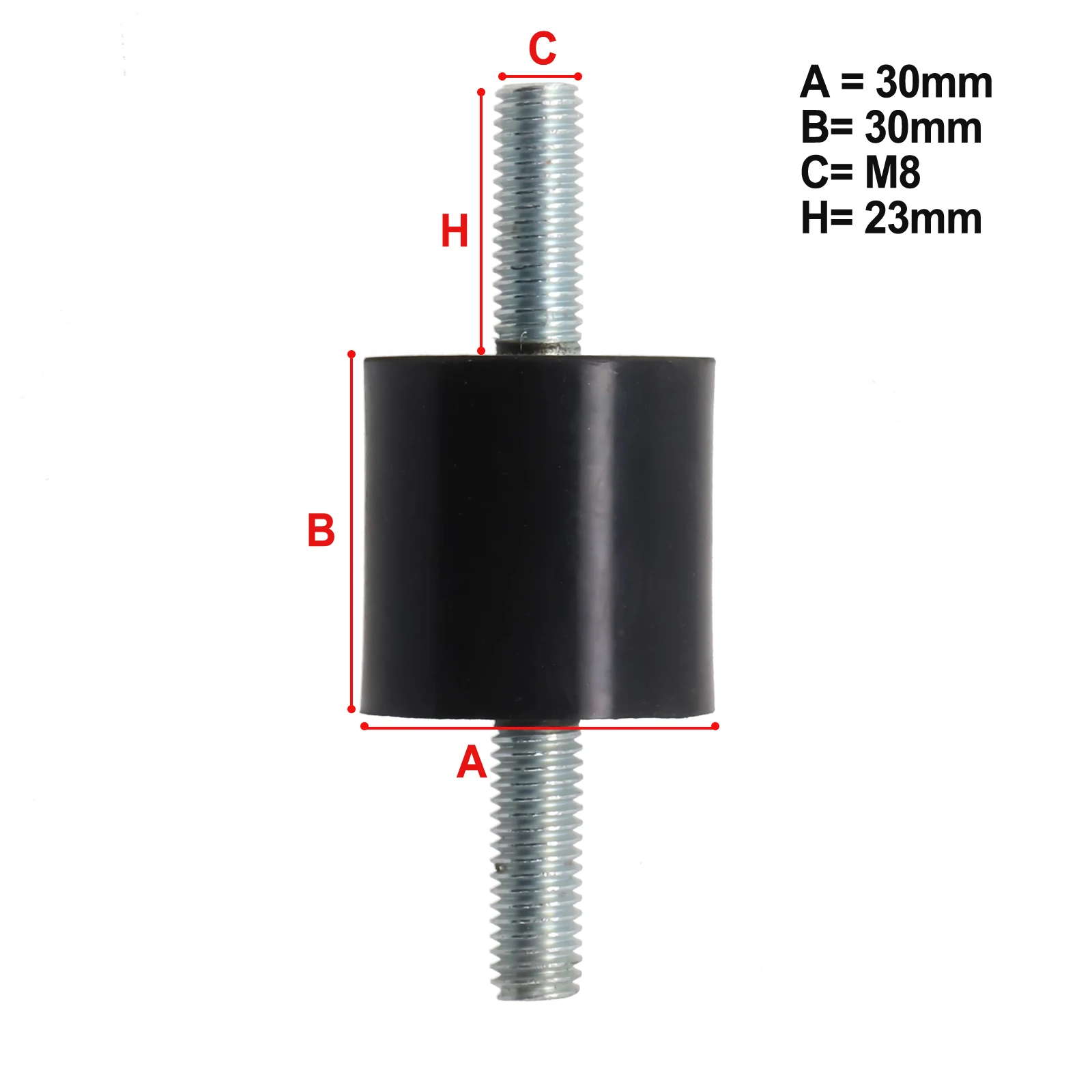 4 Pack M8 Anti Vibration Rubber Feet for Heat Pump and Air Conditioning Systems Effective for Vibration and Noise Dampening