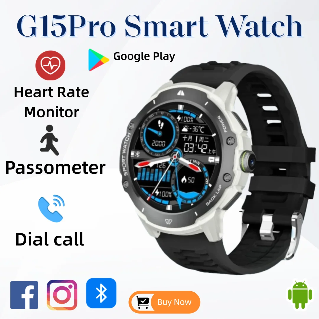 

2025 New Smart WatchG 15Pro 1.43" AMOLED Display 4G SIM Support & Video Calling WiFi+GPS Dual Positioning Waterproof