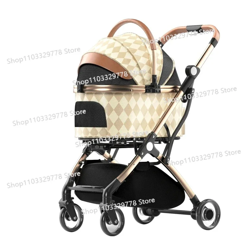 2-in-1 Detachable Pet Cage Portable Aluminum Tube Frame with One-Click Folding for Dogs and Cats