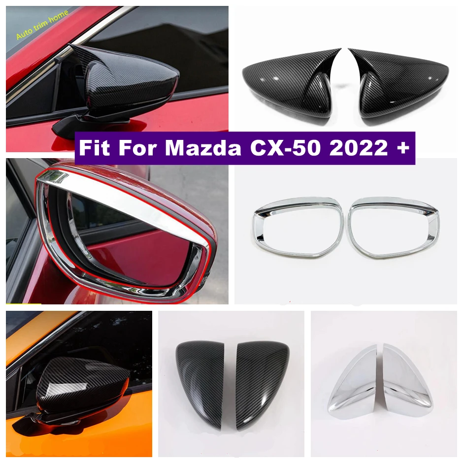 

Rearview Mirror Rain Shade Rainproof Back Mirror Eyebrow Decoration Cover Trim Fit For Mazda CX-50 2022 - 2024 Car Accessories