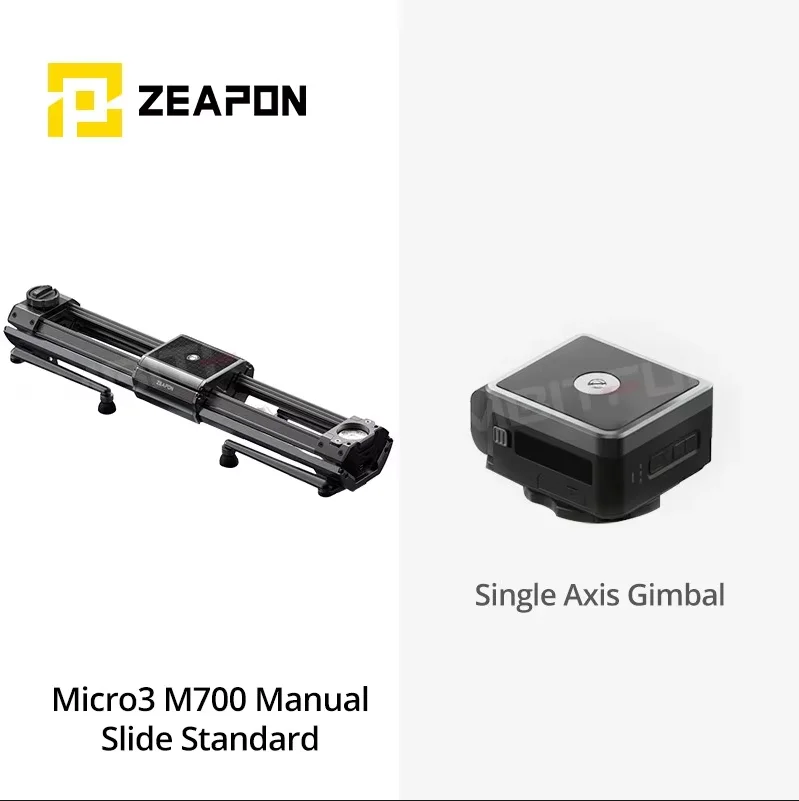 ZEAPON Micro 3 M500 M700 M1000 E500 E700 E1000 Motorisierter Schieber DSLR-Kamera Video Double Distance Portable Slider PS-E1 PD-E1
