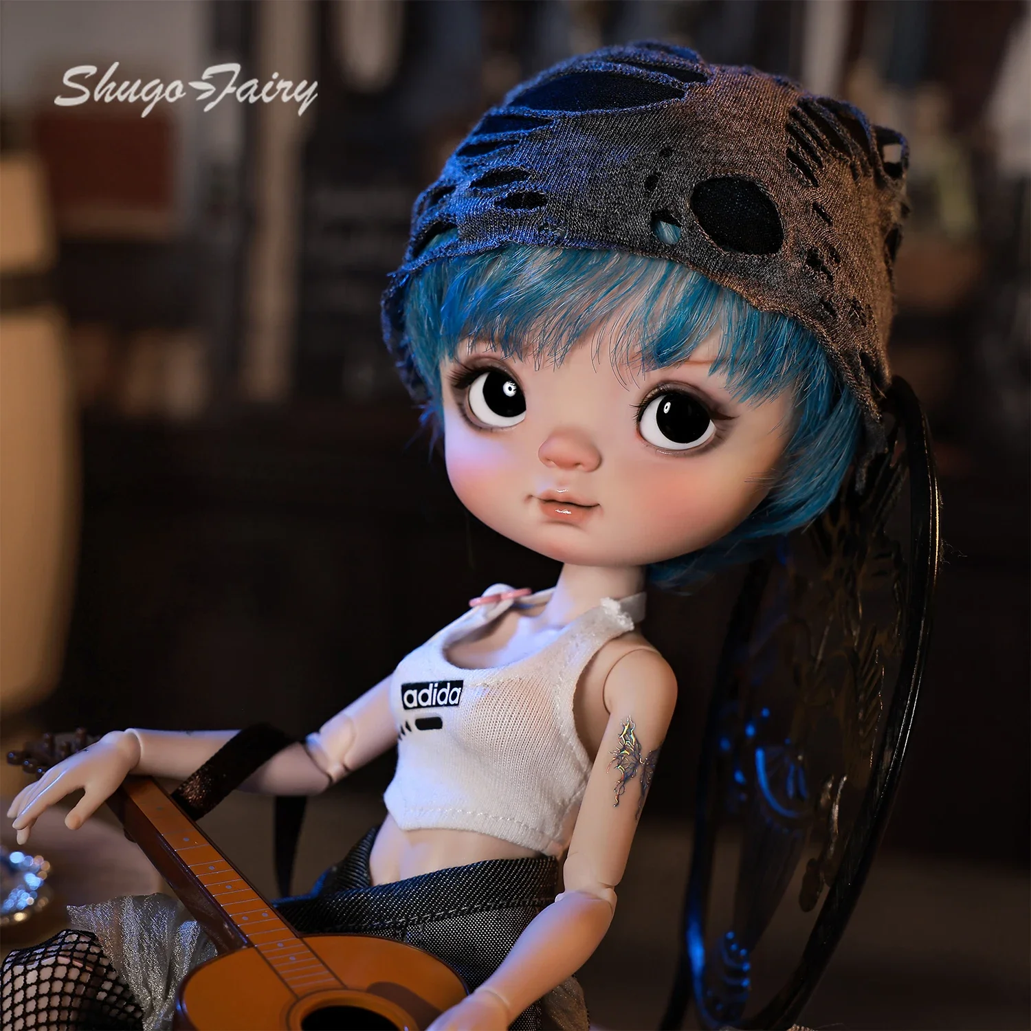 ShugaFairy Lark 1/6 Bjd Doll Big-head Yinli Body Y2k Industrial Style Girls Music Master Toys Fullset Bjd 1/6 Jointed Dolls