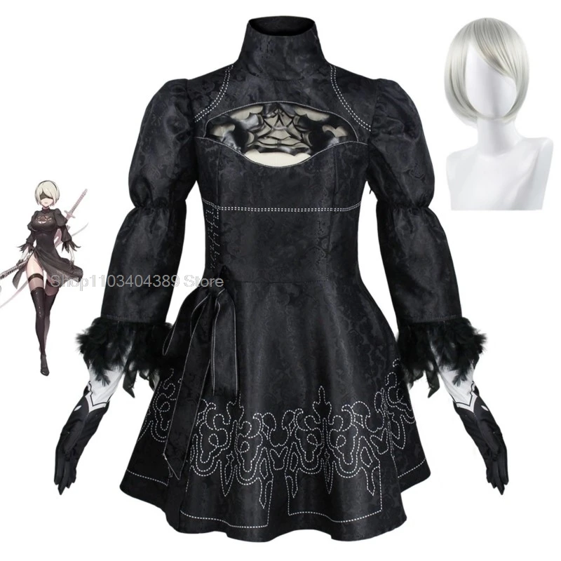 

XS-3XL Nier Automata Косплей Костюм Yorha 2B сексуальный наряд костюм для игр женские Ролевые костюмы для вечеринки на Хэллоуин