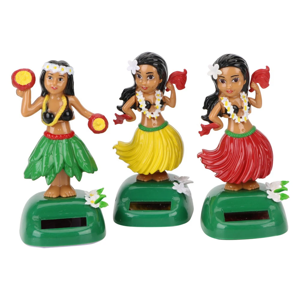 Hawaii Mädchen Innen Zubehör Auto Innen Auto Ornamente Hula Dekompression Schütteln Kopf Spielzeug Auto Dekoration Solar