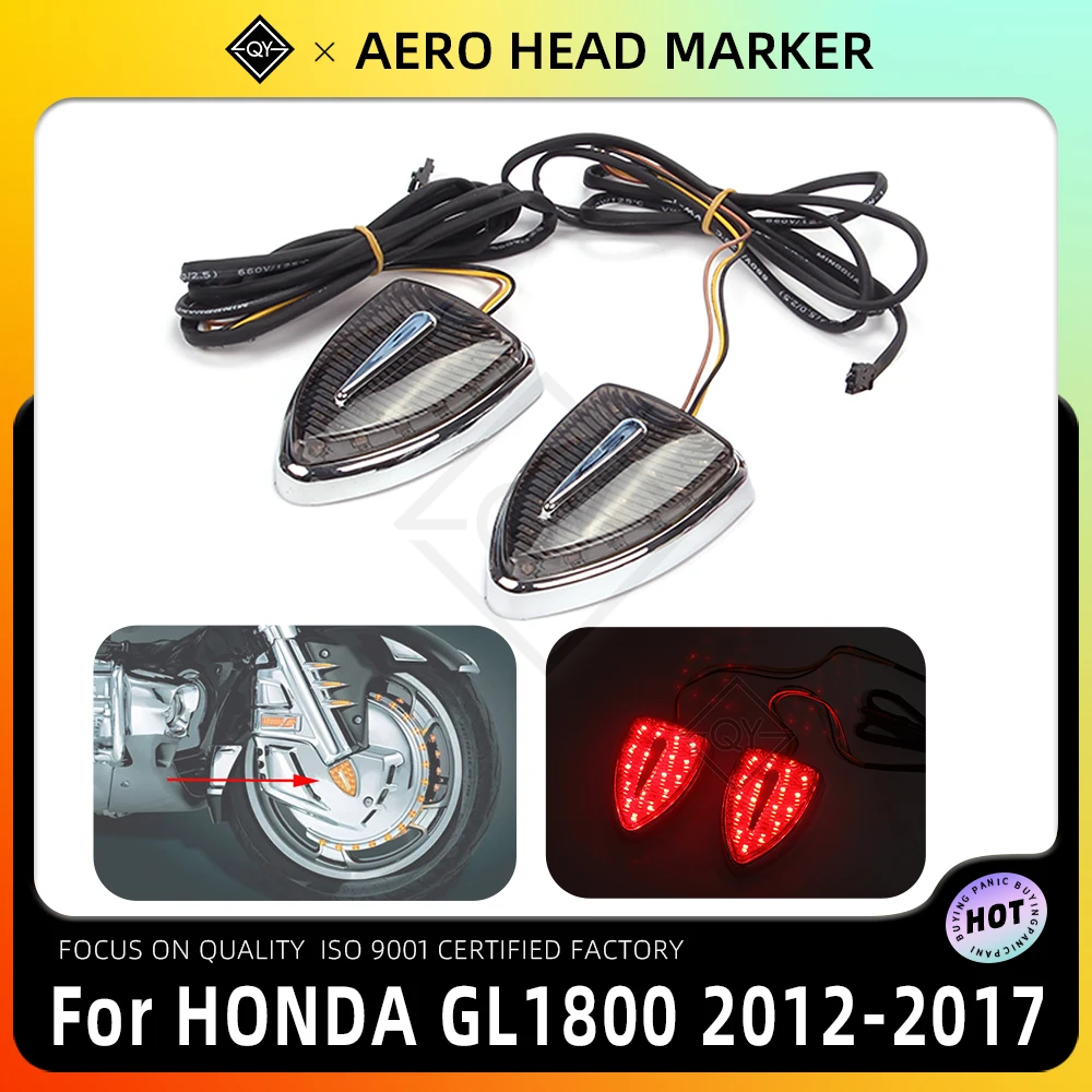 

LQYL Motorcycle Aero Head Marker Red Indicator Lights For Honda Goldwing GL 1800 F6B Airbag 2012-2017 Motorcycle Accessories