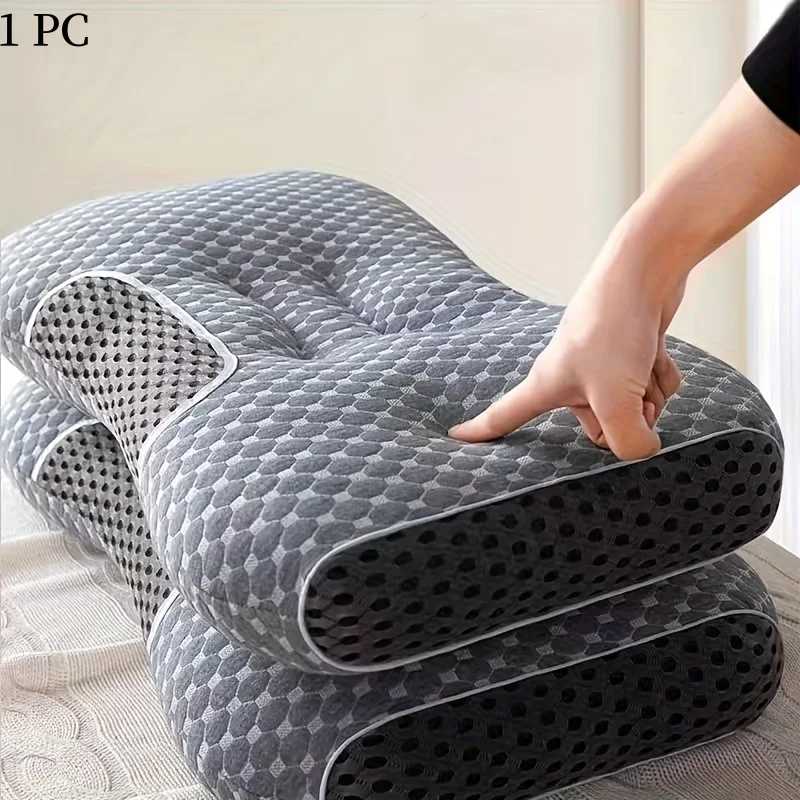 1 PC Soft Knitted Neck Pillow Pillow Core, Removable Cover For Sleeping Comfort