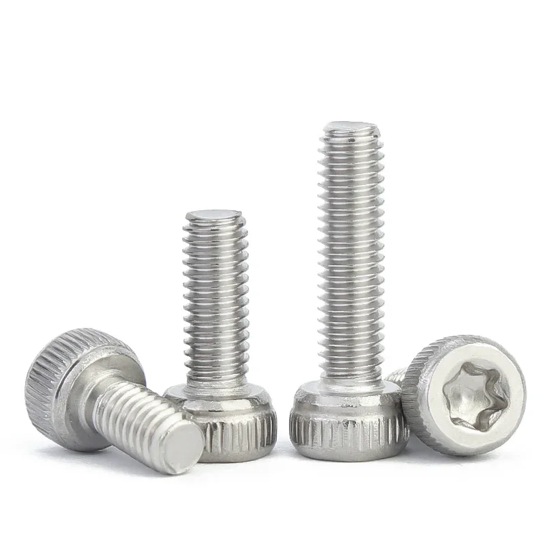 

GB2671.2 304 Anti-theft Torx cup head knurled screws Inner Plum Blossom Cup Head Screw Hexagon Flower Cylindrical Head M2 - M5