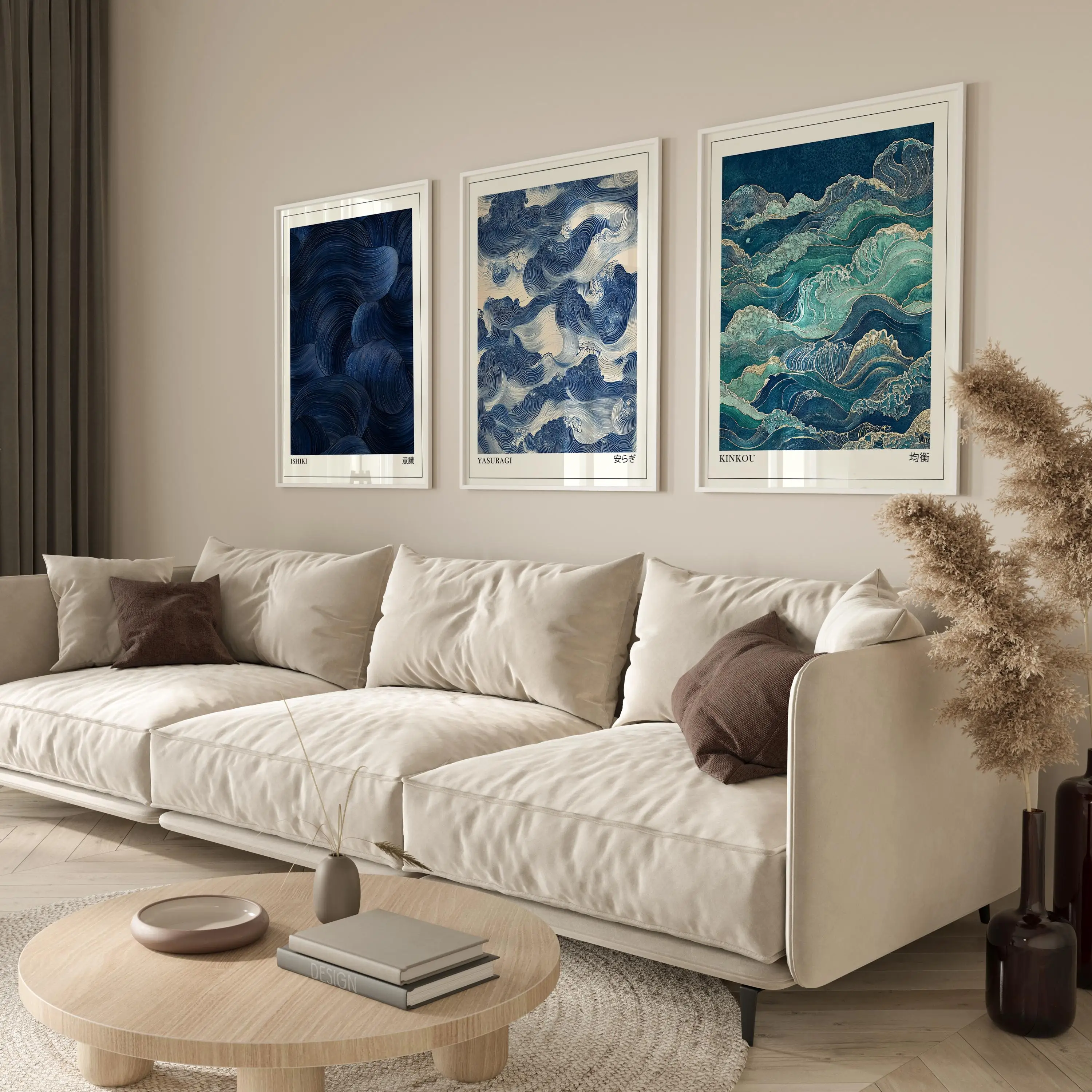 Japandi Wall Art Set of 3, Mod - đánh giá và giá Japanese Living Lifestyle