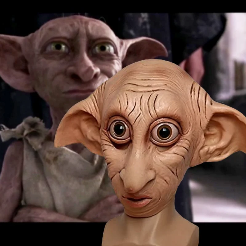 

Dobby Mask House-Elf Cosplay Costume Props Halloween Fancy Dress Party Headgear Meng Stay Lifelike Dress Up