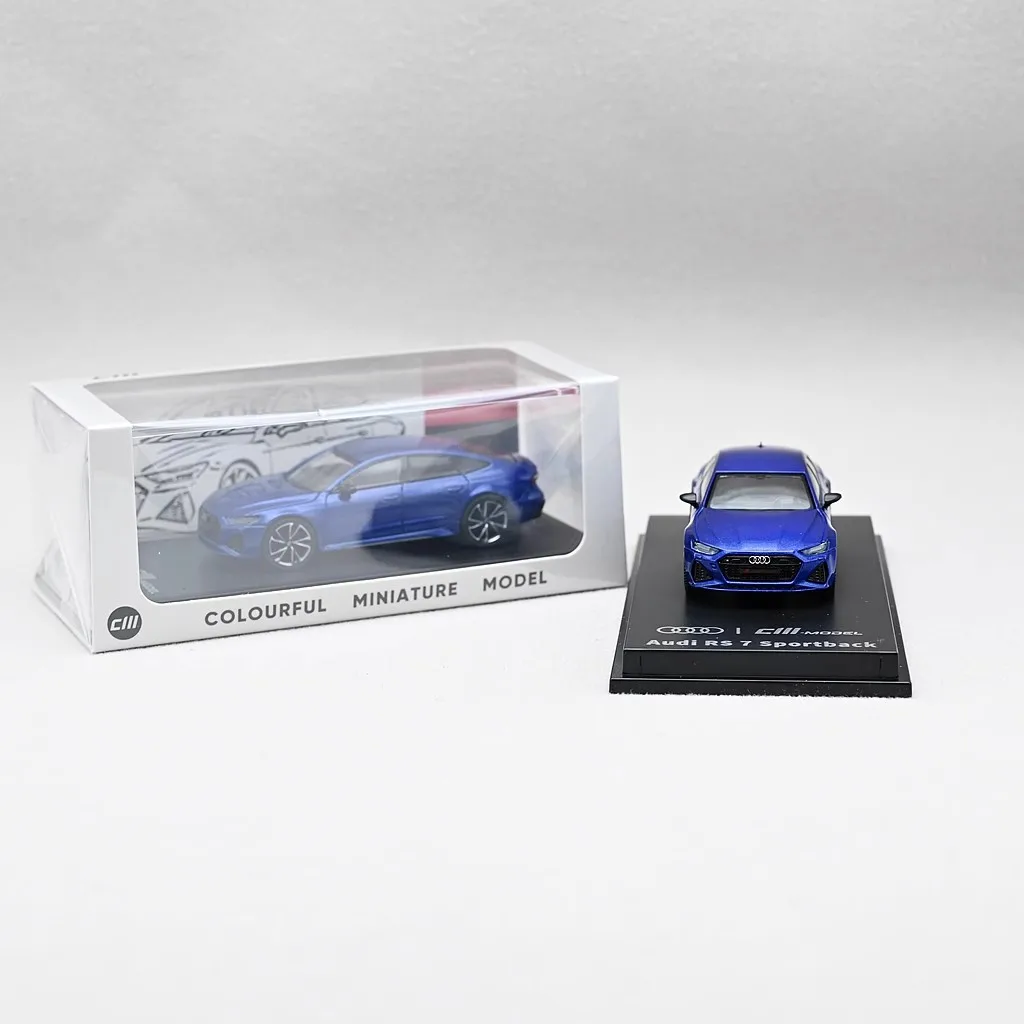 CM Modello 1/64 RS7 Sportback Modello di Auto di Lusso Ad Alte Prestazioni Auto Diecast Toy Station Veicolo con Display Box