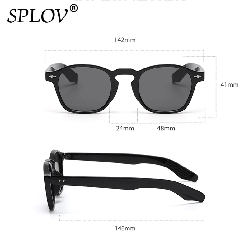 Fashion Round Sunglasses Men Brand Designer Retro Transparent Shades Rectangle Frames Quality Driving Eyewear Women Vintage Blue