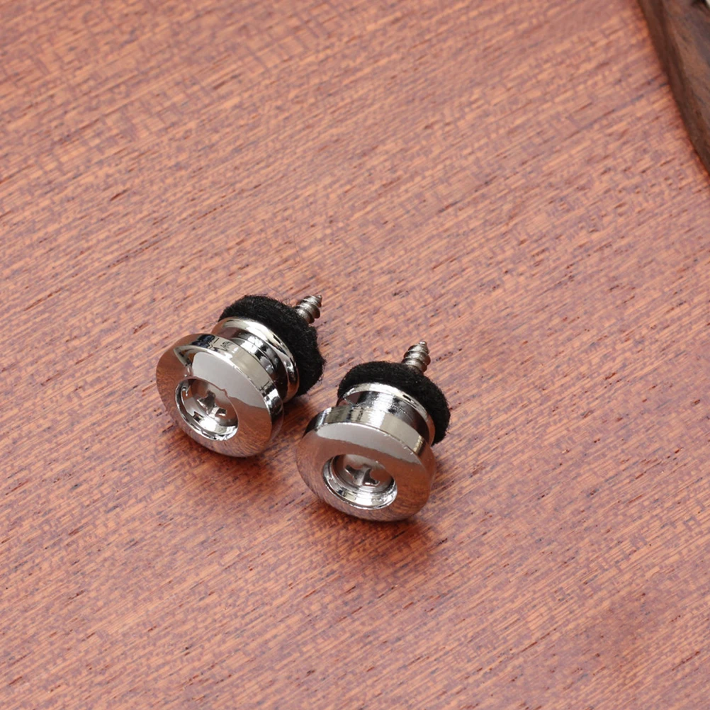 

Acoustic Guitar Strap Button Locks Bottons Tail Nail Non-slip Locking Round Head Buckle