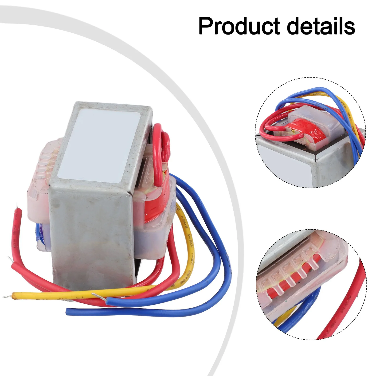 Sleek Design EI48 Power Transformer for Safe Voltage Transformation from AC Input of 220 Volts to Outputs of either Level