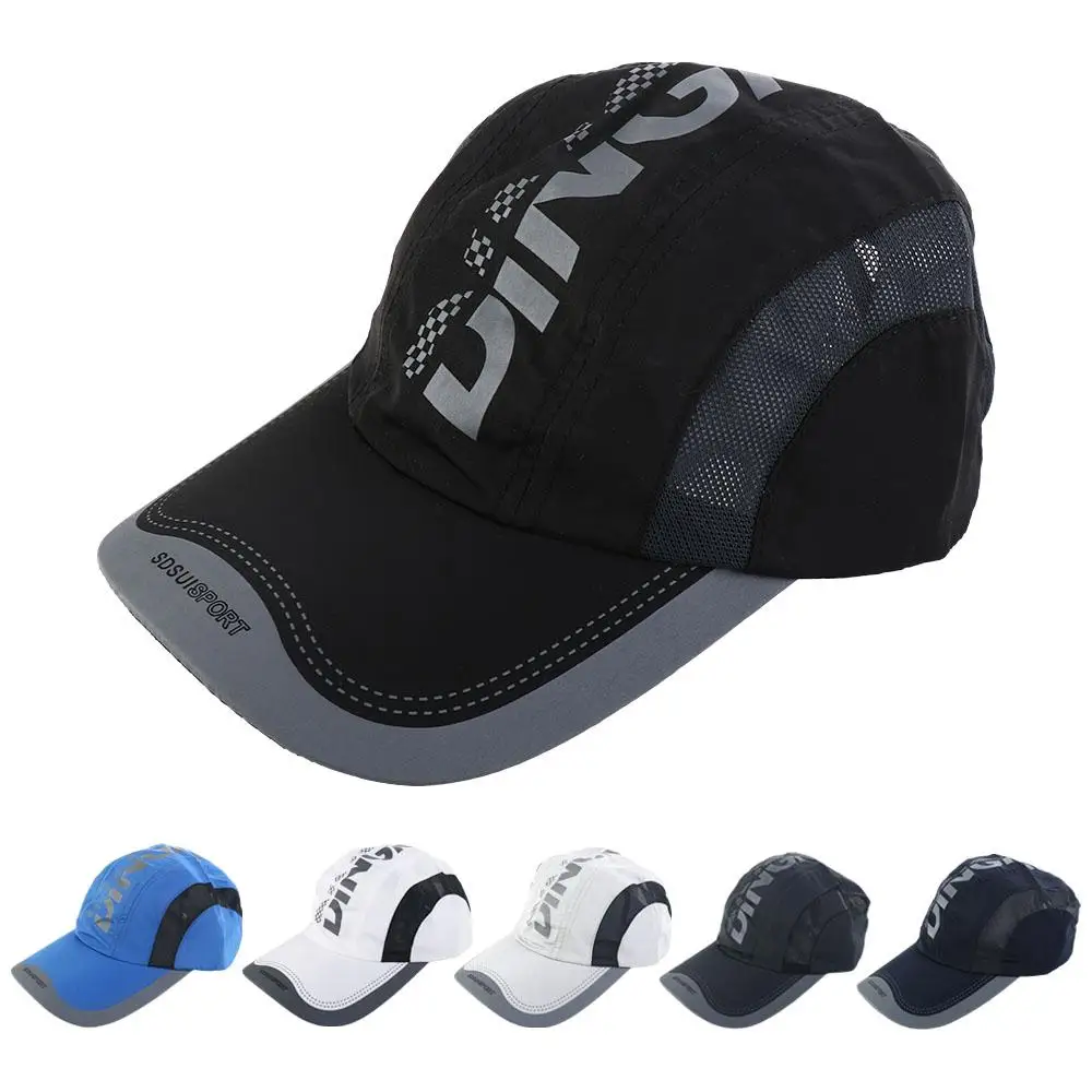 

Summer Breathable Quick Dry Cap Adjustable Waterproof Baseball Cap Sun Protection Snapback Truck Hat Running