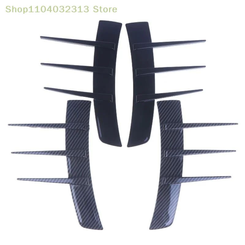 2/8 قطعة المصد الأمامي تنفيس ملصق باب السيارة الجانب تعديل نموذج بطة نوع الفاصل مجموعة أجزاء العملة الخارجية #3