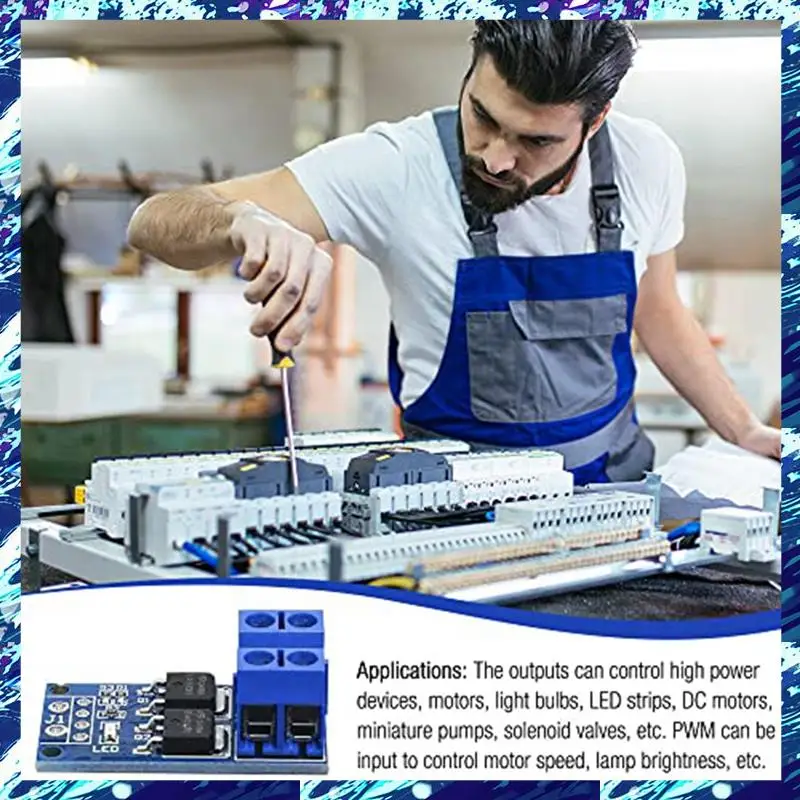 CEA 30PCS MOSFET Drive Module DC 5V-36V 15A(Max 30A) 400W Dual High-Power 0-20Khz PWM DC Motor Speed Controller