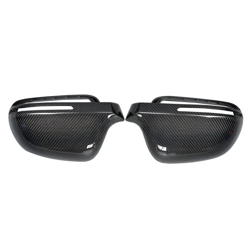 2PCS Car Mirror Cover Rear View Reverse Cap Shell Clip On For Audi A4 S4 B8 8K A5 S5 RS5 B8 8T A3 S3 8P